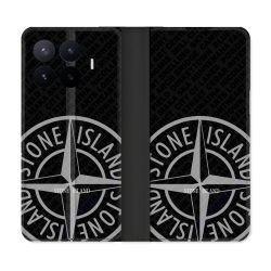 Housse Cuir Portefeuille Pour Xiaomi 17T Stone Island Gris