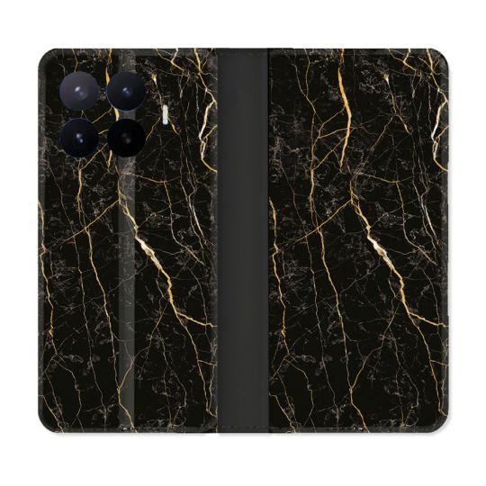 Housse Cuir Portefeuille Pour Xiaomi 17T Texture Marbre Noir