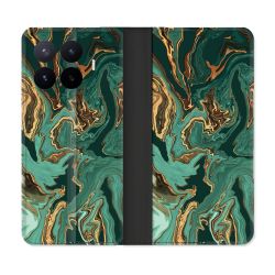 Housse Cuir Portefeuille Pour Xiaomi 17T Texture Marbre Vert