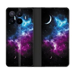 Housse Cuir Portefeuille Pour Xiaomi 17T Univers Bleu Violet