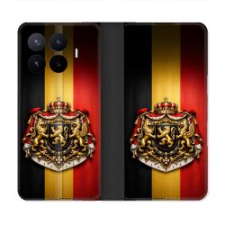 Housse Cuir Portefeuille Pour Xiaomi 17T Voyage Drapeau Belgique