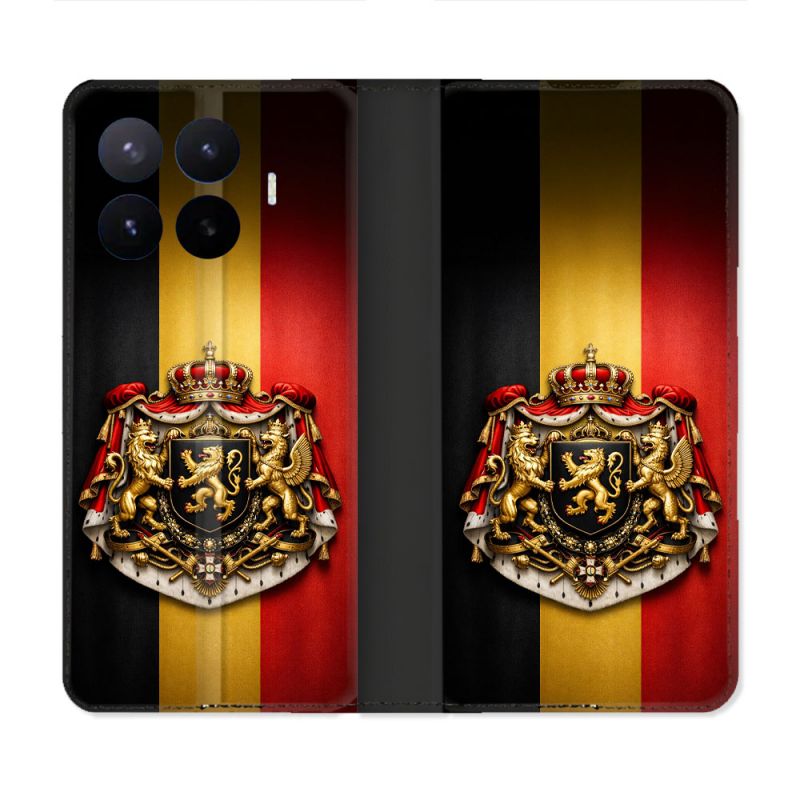 Housse Cuir Portefeuille Pour Xiaomi 17T Voyage Drapeau Belgique