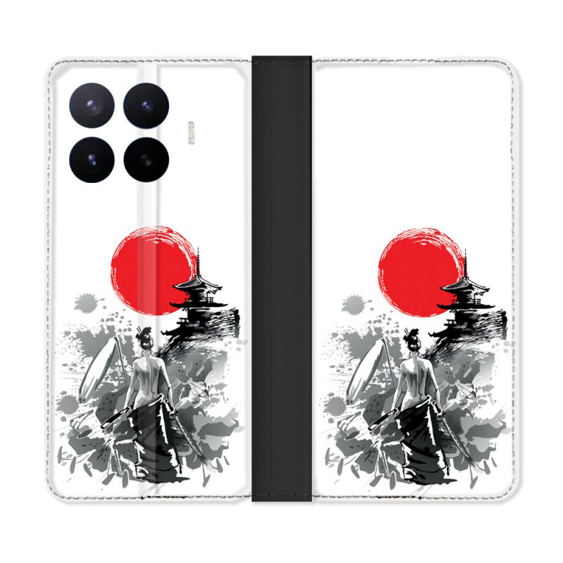 Housse Cuir Portefeuille Pour Xiaomi 17T Voyage Japon Femme