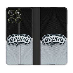 Housse Cuir Portefeuille Pour Motorola Moto G67 / G77 / G87 Basket San Antonio Spurs