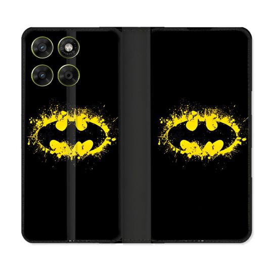 Housse Cuir Portefeuille Pour Motorola Moto G67 / G77 / G87 Batman Logo