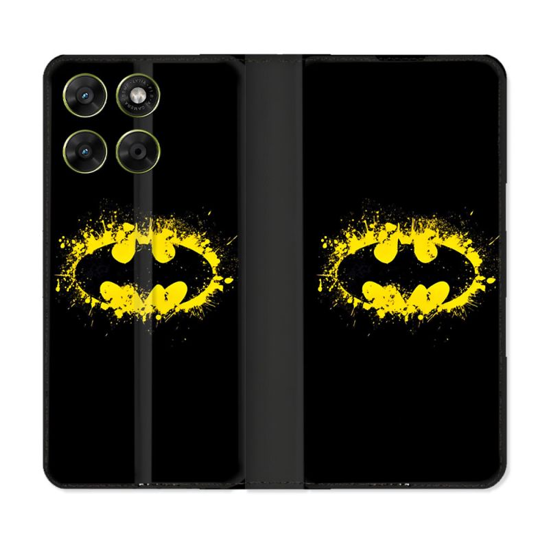 Housse Cuir Portefeuille Pour Motorola Moto G67 / G77 / G87 Batman Logo