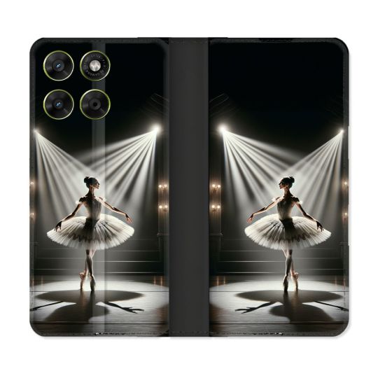 Housse Cuir Portefeuille Pour Motorola Moto G67 / G77 / G87 Danseuse Lumière