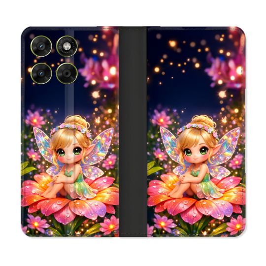Housse Cuir Portefeuille Pour Motorola Moto G67 / G77 / G87 Fantastique Fee Kawaii
