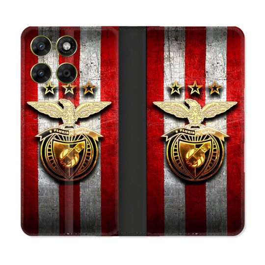 Housse Cuir Portefeuille Pour Motorola Moto G67 / G77 / G87 Foot Benfica