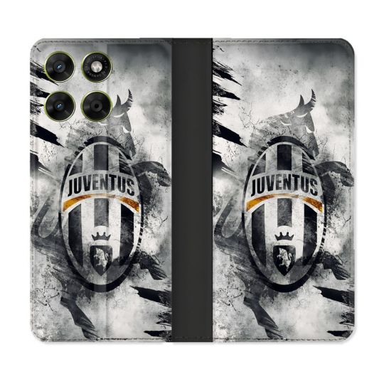 Housse Cuir Portefeuille Pour Motorola Moto G67 / G77 / G87 Foot Juventus Turin