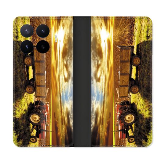 Housse Cuir Portefeuille Pour Xiaomi 17T Pro Agriculture Tracteur Color