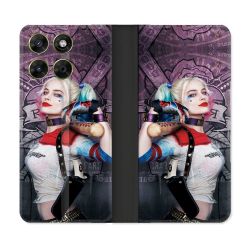 Housse Cuir Portefeuille Pour Motorola Moto G67 / G77 / G87 Harley Quinn Batte