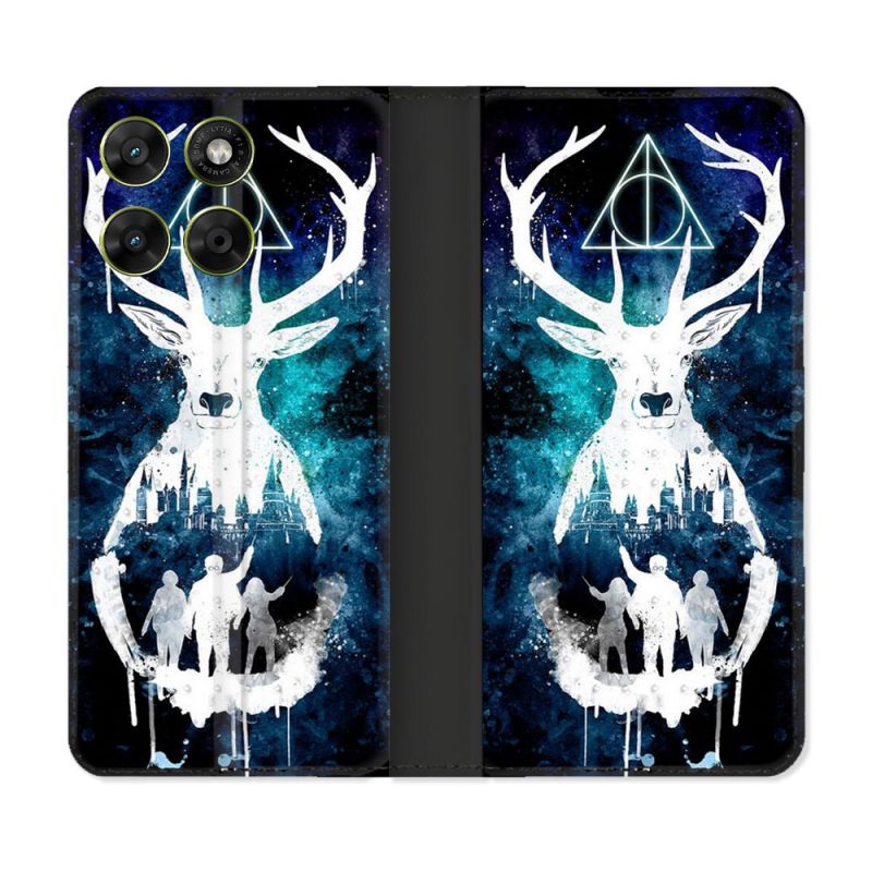 Housse Cuir Portefeuille Pour Motorola Moto G67 / G77 / G87 Harry Potter Patronome