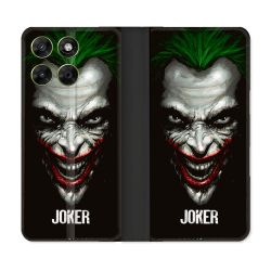 Housse Cuir Portefeuille Pour Motorola Moto G67 / G77 / G87 Joker Noir