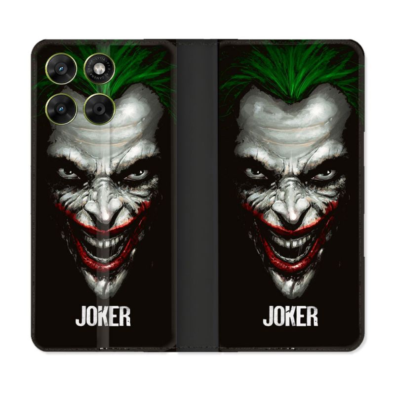 Housse Cuir Portefeuille Pour Motorola Moto G67 / G77 / G87 Joker Noir