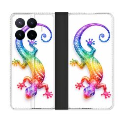Housse Cuir Portefeuille Pour Xiaomi 17T Pro Animal Salamandre Color 2026