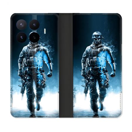 Housse Cuir Portefeuille Pour Xiaomi 17T Pro Call Of Duty Guerrier