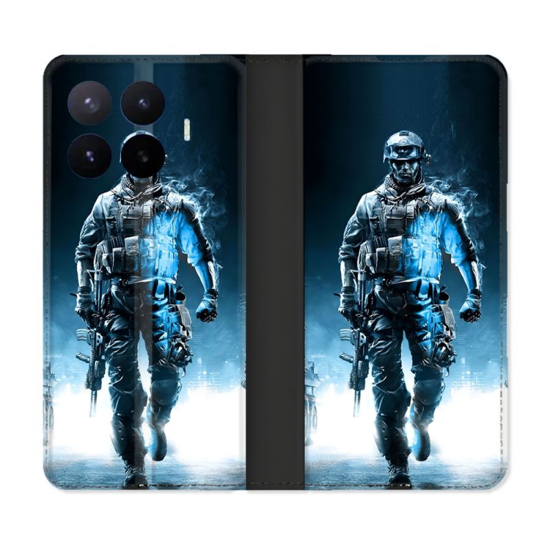 Housse Cuir Portefeuille Pour Xiaomi 17T Pro Call Of Duty Guerrier