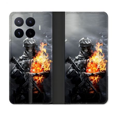 Housse Cuir Portefeuille Pour Xiaomi 17T Pro Call Of Duty Squelette