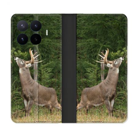 Housse Cuir Portefeuille Pour Xiaomi 17T Pro Chasse Cerf