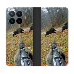 Housse Cuir Portefeuille Pour Xiaomi 17T Pro Chasse Vision Tir