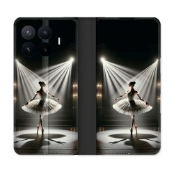 Housse Cuir Portefeuille Pour Xiaomi 17T Pro Danseuse Lumière