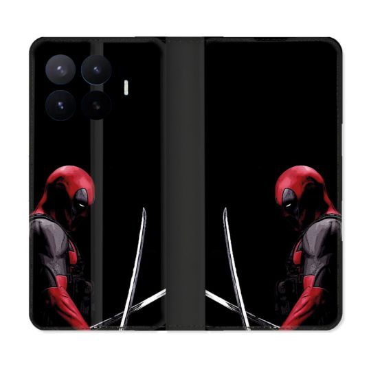 Housse Cuir Portefeuille Pour Xiaomi 17T Pro Deadpool Epee