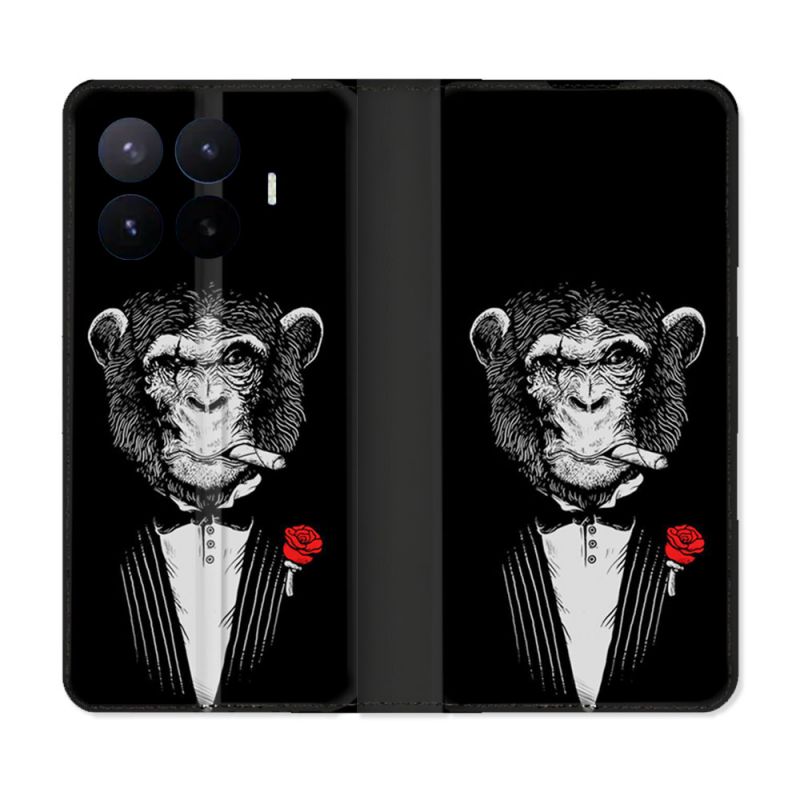 Housse Cuir Portefeuille Pour Xiaomi 17T Pro Decale Singe Mafia