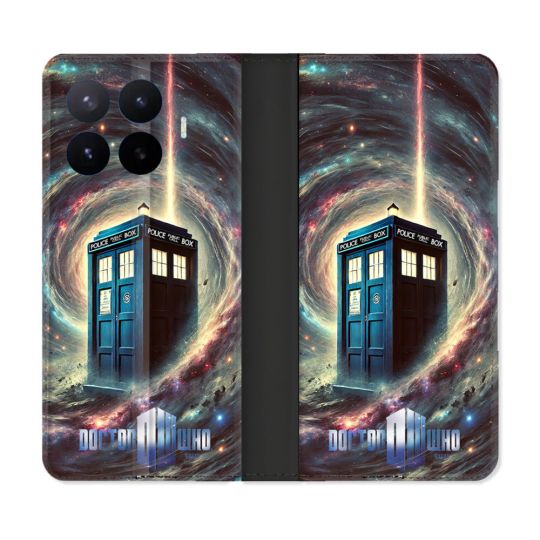 Housse Cuir Portefeuille Pour Xiaomi 17T Pro Dr Who Tardis Univers