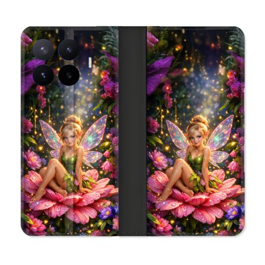 Housse Cuir Portefeuille Pour Xiaomi 17T Pro Fantastique Fee Fleur
