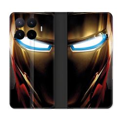 Housse Cuir Portefeuille Pour Xiaomi 17T Pro Iron Man Casque