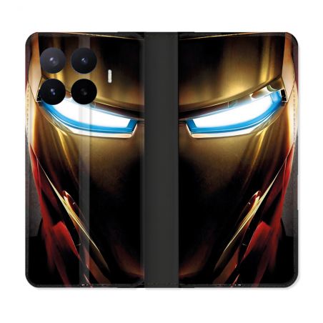 Housse Cuir Portefeuille Pour Xiaomi 17T Pro Iron Man Casque