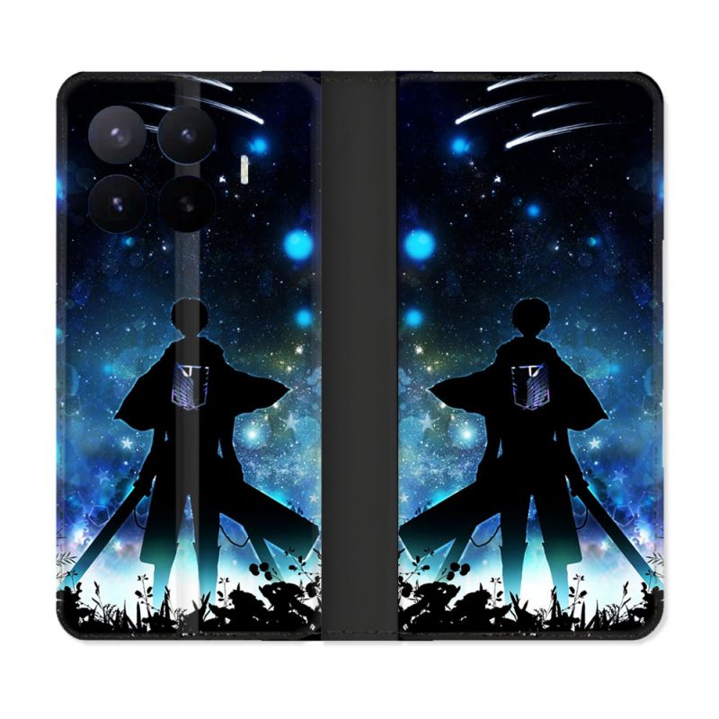 Housse Cuir Portefeuille Pour Xiaomi 17T Pro Manga Attaque Titans Levi
