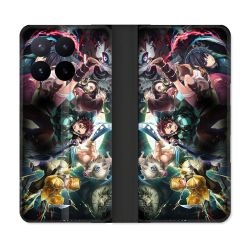 Housse Cuir Portefeuille Pour Xiaomi 17T Pro Manga Demon Slayer Groupe