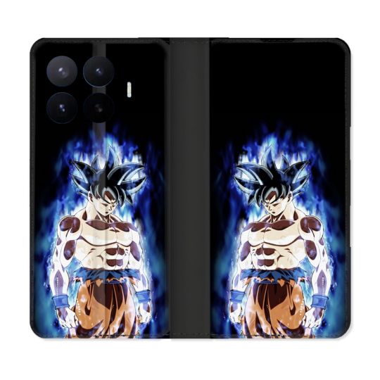 Housse Cuir Portefeuille Pour Xiaomi 17T Pro Manga Dragon Ball Sangoku Noir