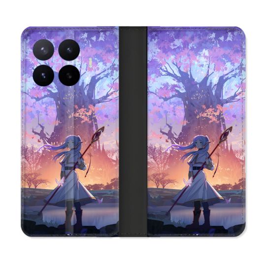 Housse Cuir Portefeuille Pour Xiaomi 17T Pro Manga Frieren