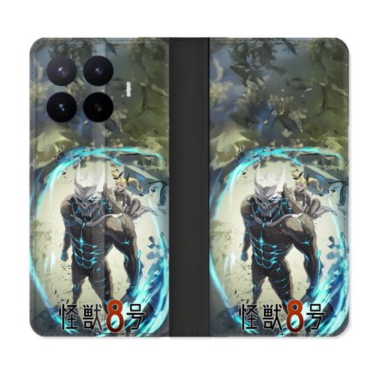 Housse Cuir Portefeuille Pour Xiaomi 17T Pro Manga Kaiju N° 8 Kafka Hibino