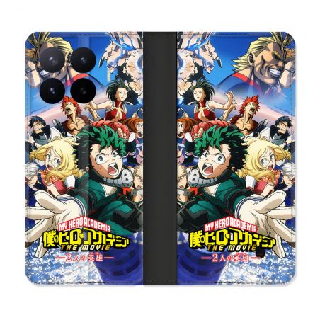 Housse Cuir Portefeuille Pour Xiaomi 17T Pro Manga My Hero Academia Affiche