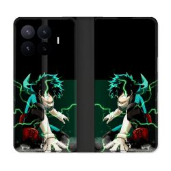 Housse Cuir Portefeuille Pour Xiaomi 17T Pro Manga My Hero Academia Deku