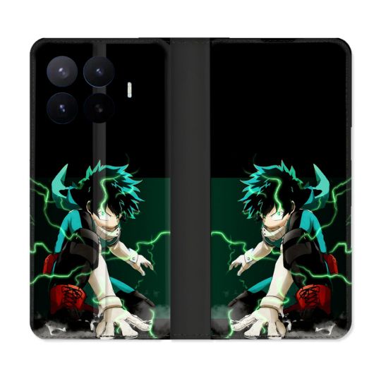 Housse Cuir Portefeuille Pour Xiaomi 17T Pro Manga My Hero Academia Deku
