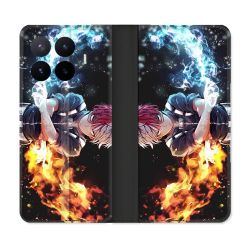 Housse Cuir Portefeuille Pour Xiaomi 17T Pro Manga My Hero Academia Shoto