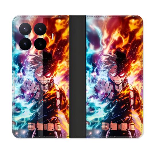 Housse Cuir Portefeuille Pour Xiaomi 17T Pro Manga My Hero Academia Shoto Portrait