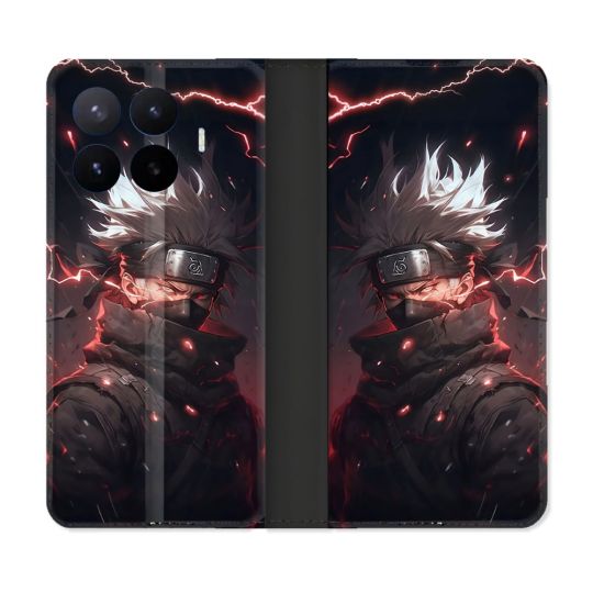 Housse Cuir Portefeuille Pour Xiaomi 17T Pro Manga Naruto Kakashi Dark
