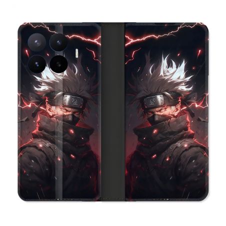 Housse Cuir Portefeuille Pour Xiaomi 17T Pro Manga Naruto Kakashi Dark