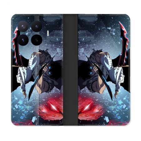 Housse Cuir Portefeuille Pour Xiaomi 17T Pro Manga Solo Leveling Sung Epee