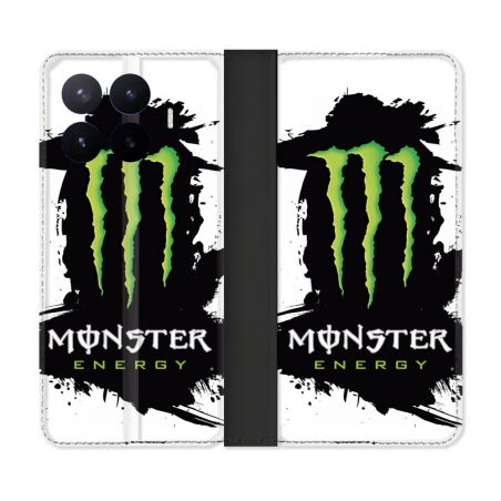 Housse Cuir Portefeuille Pour Xiaomi 17T Pro Monster Energy Tache