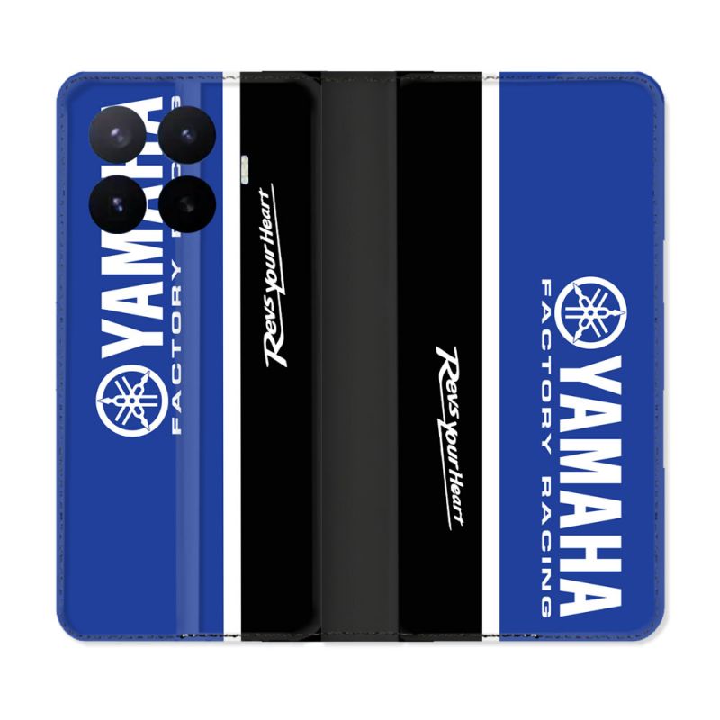 Housse Cuir Portefeuille Pour Xiaomi 17T Pro Moto Yamaha