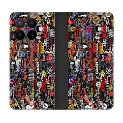 Housse Cuir Portefeuille Pour Xiaomi 17T Pro Musique Rock Groupe