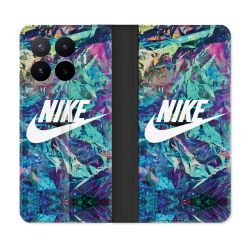 Housse Cuir Portefeuille Pour Xiaomi 17T Pro Nike Turquoise