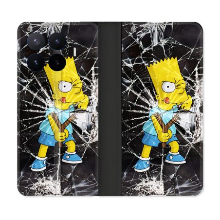 Housse Cuir Portefeuille Pour Xiaomi 17T Pro Simpson Bart